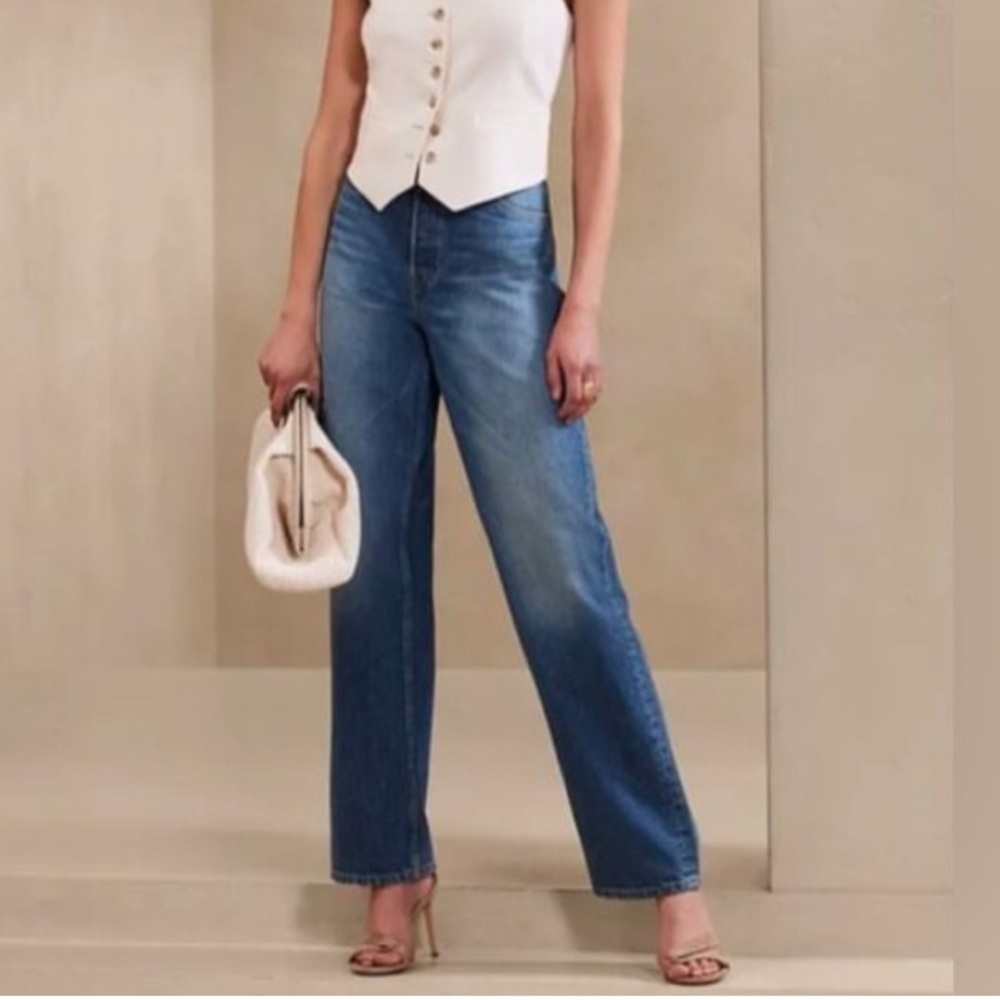 Banana Republic Mid-Rise Loose Stovepipe Jeans Size 30